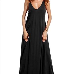 Sleeveless Deep V Neck Maxi Dress!